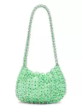 Мини-сумка на плечо из металла и латуни Rabanne, зеленый