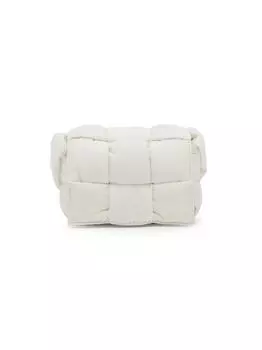 Мини-сумка на подушку Borsa Intrecciato Bottega Veneta, белый