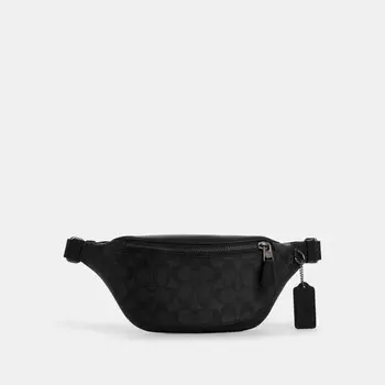 Мини-сумка на пояс Warren COACH, цвет gunmetal/charcoal/black