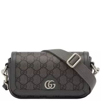 Мини-Сумка Ophidia gg с монограммой Gucci, черный