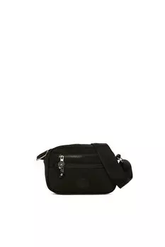 Мини-сумка-парашют с двойной молнией спереди Bagmori, черный