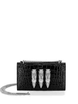 Мини-сумка Philipp Plein Croco Printed, черный