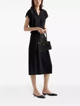 Мини-сумка Prada Galleria из сафьяновой кожи, черный