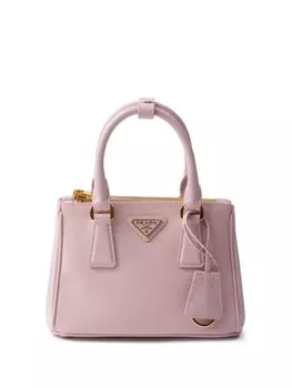 Мини-сумка Prada Galleria из сафьяновой кожи, розовый