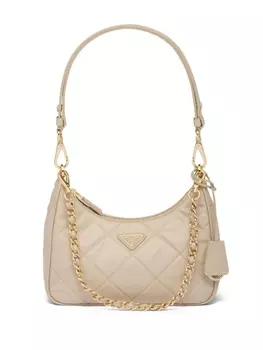 Мини-сумка Prada Re-Edition 1995 года, нейтральный цвет