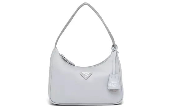 Мини-сумка Re Edition 2000 Re из нейлона, василькового цвета PRADA