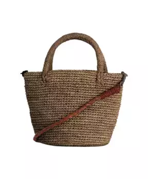 Мини Сумка ручной работы связанная крючком из рафии Ibeliv, бежевый