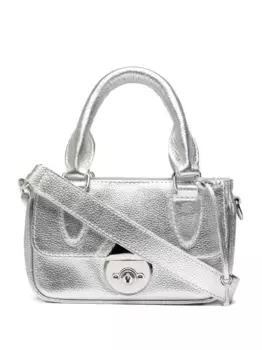 Мини-сумка с эффектом металлик Sarah Chofakian, серебяный
