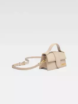Мини-сумка с клапаном Ле Бамбино Jacquemus, темно-бежевый