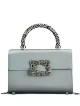Мини-сумка с кристаллами Roger Vivier, серый