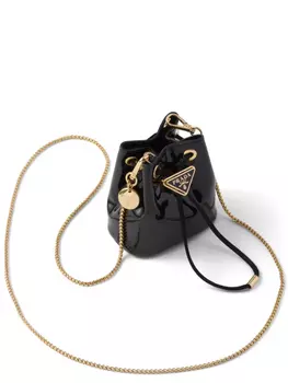 Мини-сумка с логотипом Prada, черный