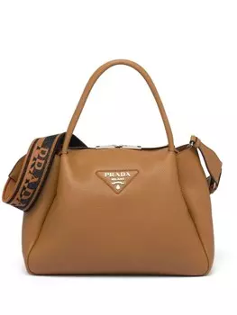 Мини-сумка с логотипом Prada, коричневый