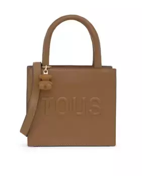 Мини-сумка с магнитной кнопкой и двойной ручкой Tous, коричневый