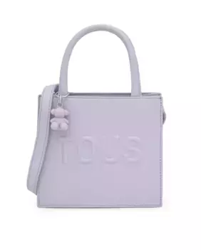 Мини-сумка с магнитной кнопкой и двойной ручкой Tous, сиреневый