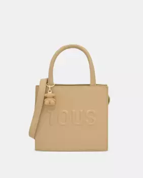 Мини-сумка с магнитной кнопкой и двойной ручкой Tous, цвет Piedra