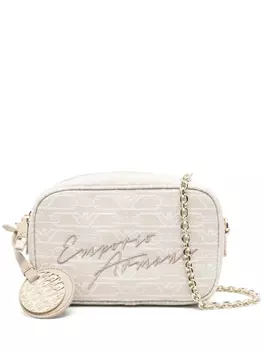 Мини-сумка с монограммным жаккардом Emporio Armani, нейтральный