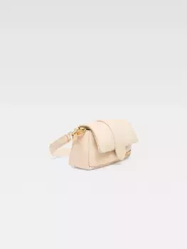 Мини-сумка с объемным клапаном Бамбиму Jacquemus, светло-бежевый