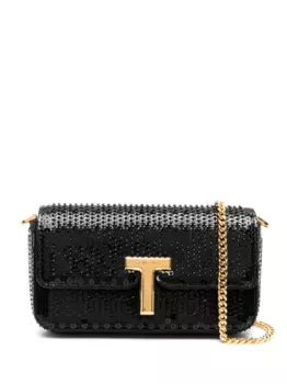 Мини-сумка с пайетками TOM FORD, черный