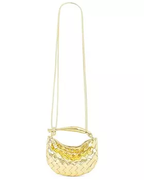 Мини-сумка с сардинами Bottega Veneta, цвет Gold & Brass