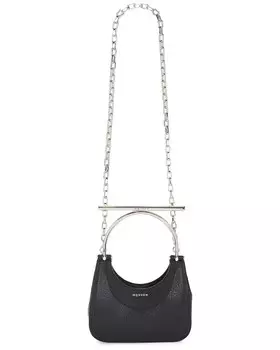 Мини-сумка с Т-образной ручкой сверху Alexander McQueen, черный