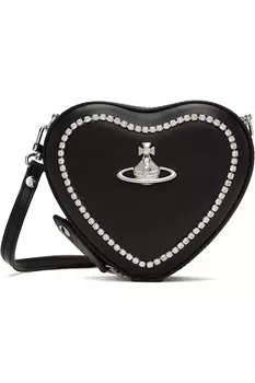 Мини-сумка сердце через плечо Vivienne Westwood, черный