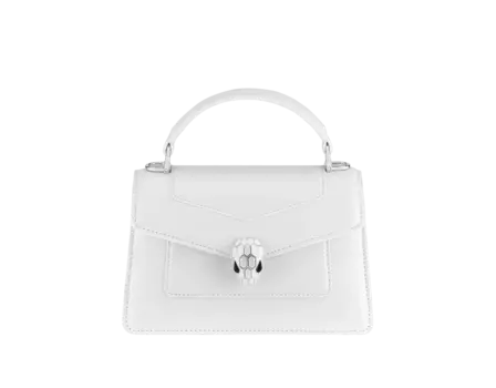 Мини-Сумка Serpenti forever с верхней ручкой Bvlgari, белый