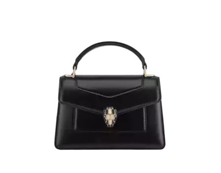 Мини-Сумка Serpenti forever с верхней ручкой Bvlgari, черный