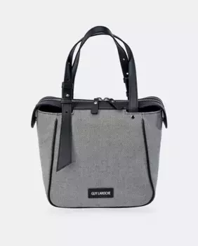 Мини-сумка-шоппер El Caballo из серой кожи и парусины Guy Laroche, мультиколор