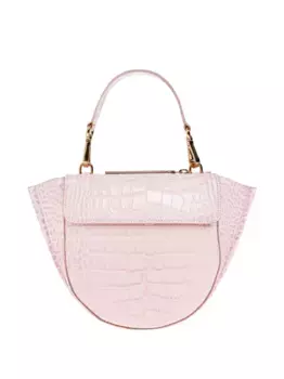 Мини-сумка-шоппер Hortensia с эффектом крокодила Wandler, розовый