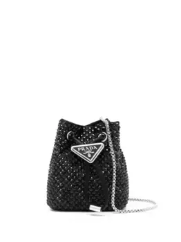 Мини-сумка со стразами Prada, черный