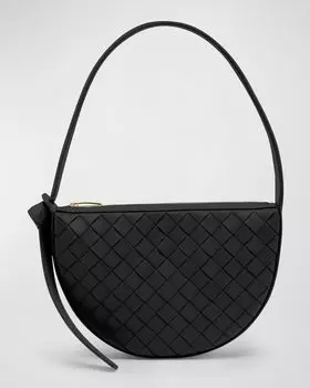 Мини-сумка Sunrise Bottega Veneta, цвет Black-Gold