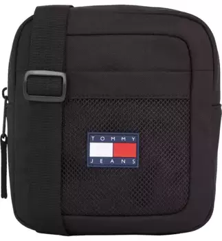 Мини-сумка Tommy Jeans "TJM HYBRID REPORTER", косметичка, косметичка, косметичка, косметичка из переработанных материалов, черный