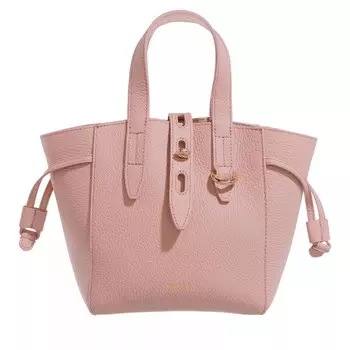 Мини сумка тоут alba из сетчатой ткани Furla, розовый