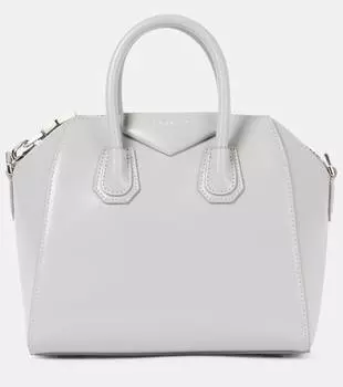 Мини-сумка-тоут Antigona из кожи Givenchy, Light Grey