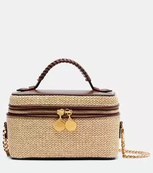 Мини-сумка-тоут из рафии Falabella Stella McCartney, Natural