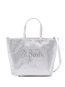 Мини-сумка-тоут MC2 Saint Barth со стразами, серый