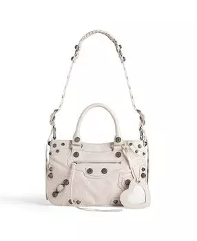 Мини-сумка-тоут Neo Cagole Balenciaga, цвет Ivory/Cream