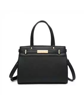 Мини-сумка-тоут/сумка с застежкой-молнией сверху JFY, черный