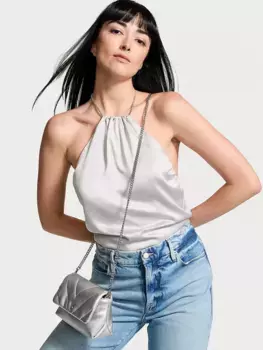 Мини-сумка-трансформер Victoria'S Secret, серебреяный