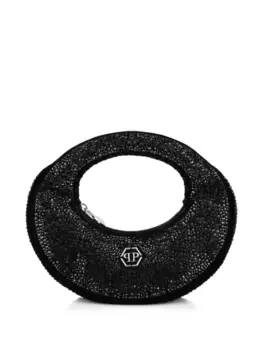 Мини-сумка, украшенная кристаллами Philipp Plein, черный