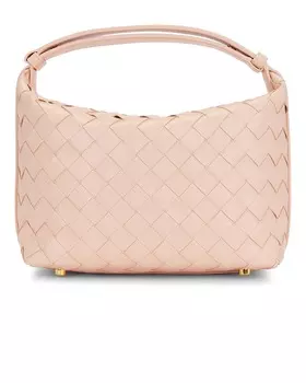 Мини-сумка Уоллес Bottega Veneta, цвет Cameo & Gold