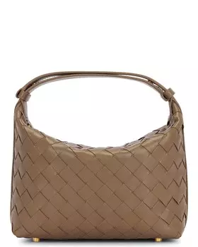 Мини-сумка Уоллес Bottega Veneta, цвет Pinecone & Gold