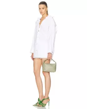 Мини-сумка Уоллес Bottega Veneta, цвет Travertine & Gold