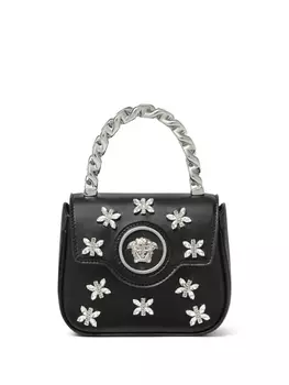 Мини-сумка Versace Crystal La Medusa, черный
