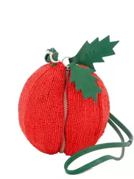 Мини-сумка в виде сферы из бисера STAUD, красный