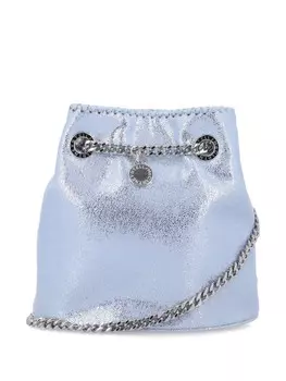 Мини-сумка-ведро Falabella Stella McCartney, серебряный