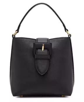 Мини-сумка-ведро с декоративной пряжкой Anne Klein, черный