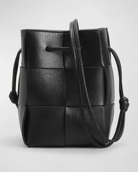 Мини-сумка-ведро с кассетой Bottega Veneta, цвет New Sauge