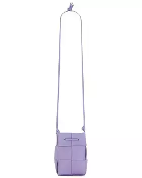Мини-сумка-ведро с кассетой Bottega Veneta, цвет Wisteria & Gold