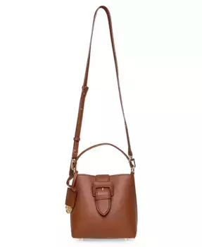 Мини-сумка-ведро с закрытой пряжкой Anne Klein, коричневый